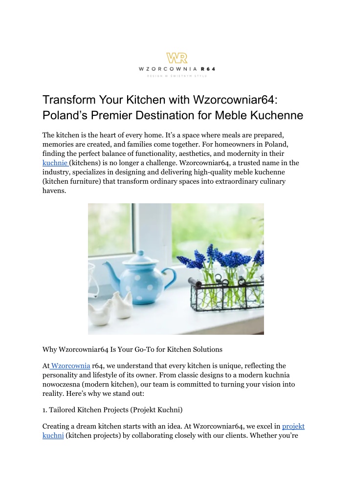 transform your kitchen with wzorcowniar64 poland