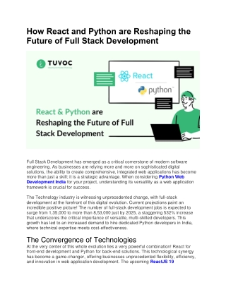 How React and Python are Reshaping the Future of Full Stack Development (1)