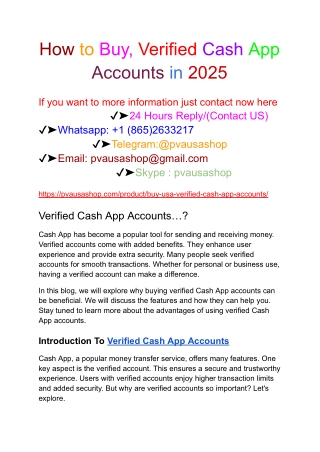 Verified Cash App Accounts