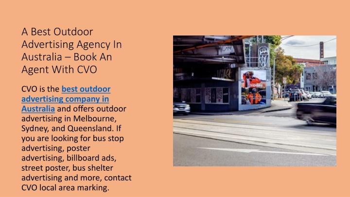 a best outdoor advertising agency in australia book an agent with cvo