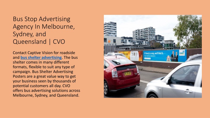 bus stop advertising agency in melbourne sydney and queensland cvo