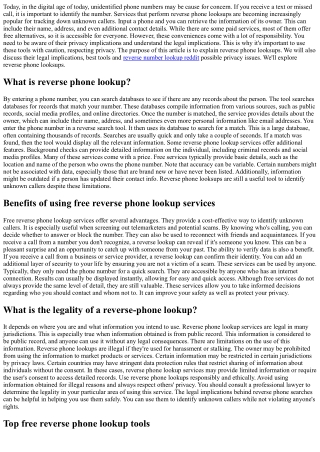 Find out who is calling you with ease using reverse phone lookup.
