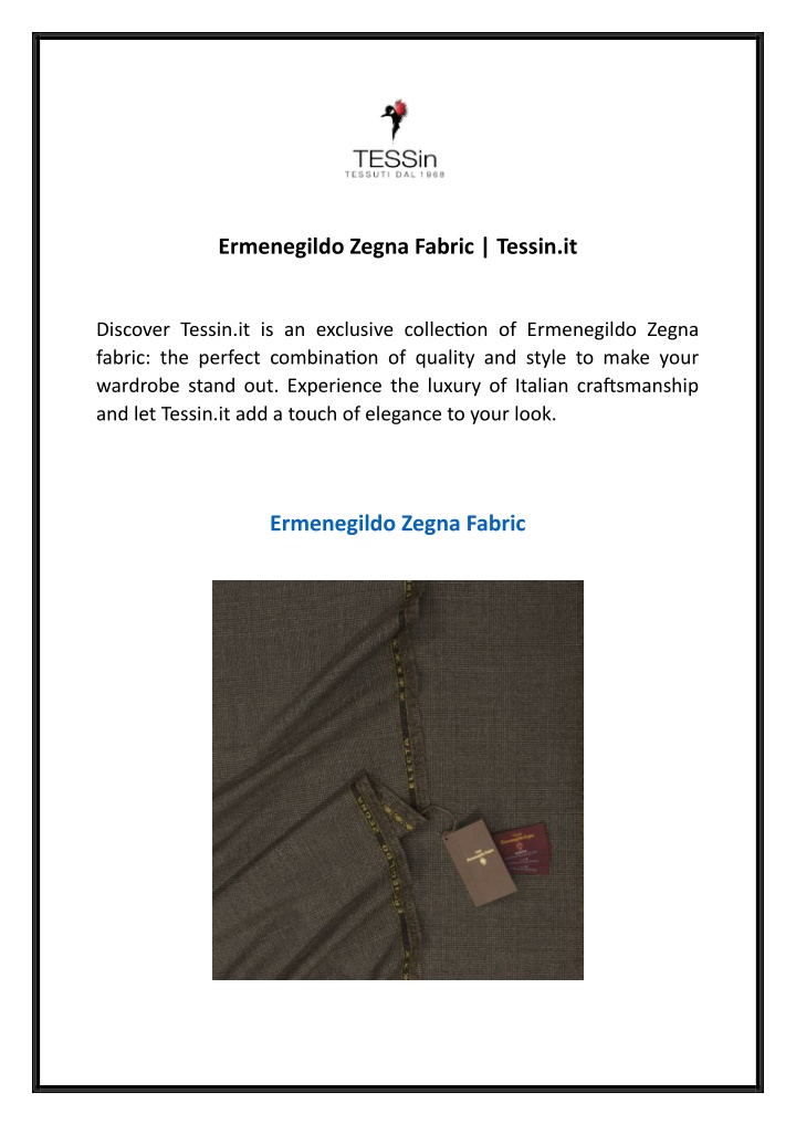 ermenegildo zegna fabric tessin it