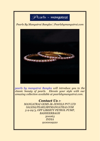 pearls by mangatrai bangles pearlsbymangatrai com