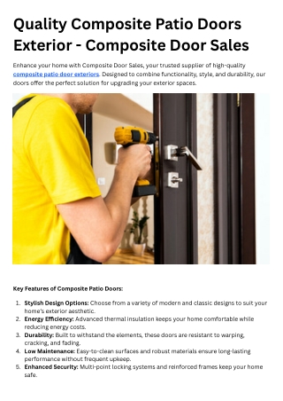 Explore Composite Patio Doors Exterior - Composite Door Sales