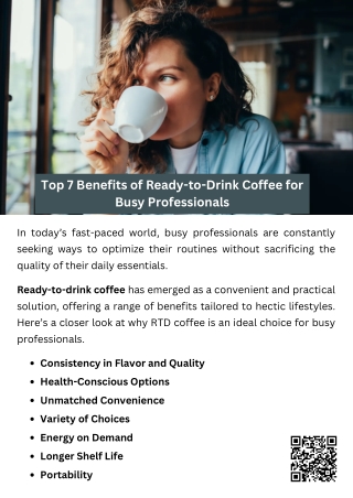 Top 7 Benefits of Ready-to-Drink Coffee for Busy Professionals