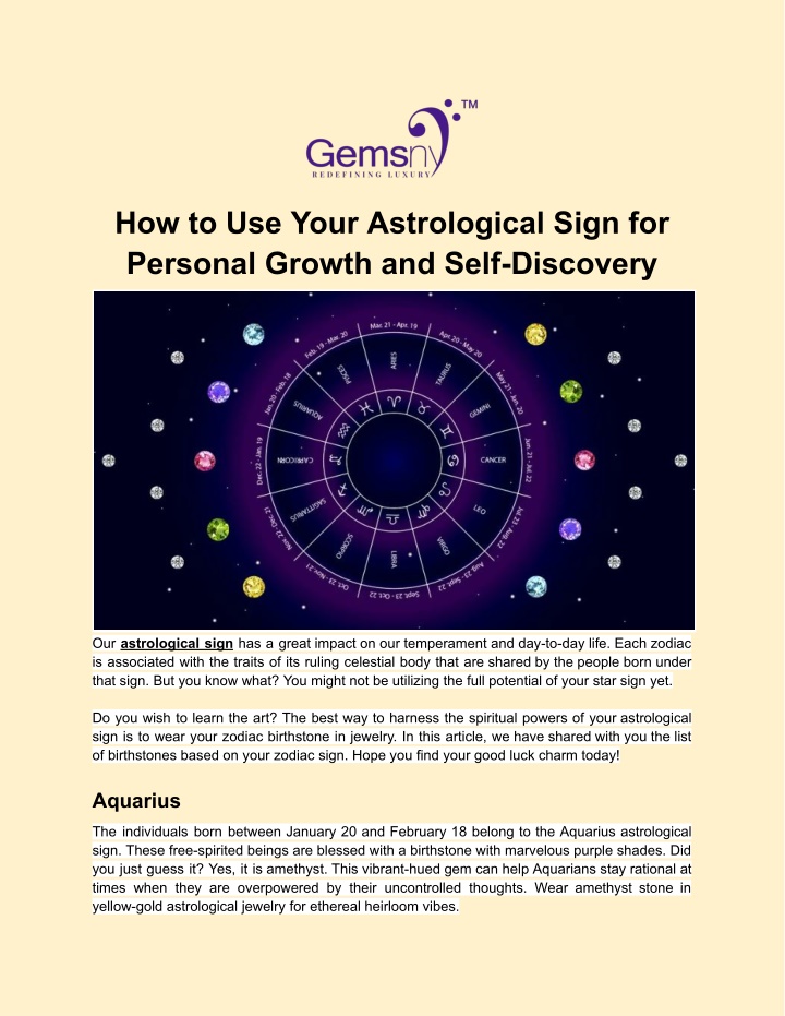 how to use your astrological sign for personal