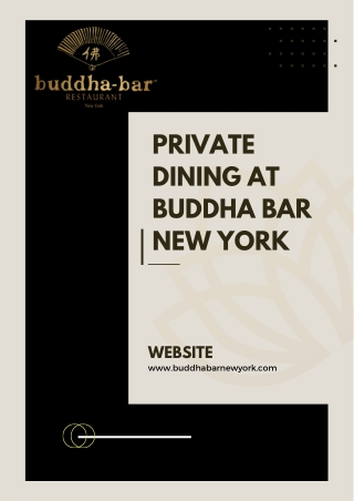Private dining NYC at Buddha Bar New York