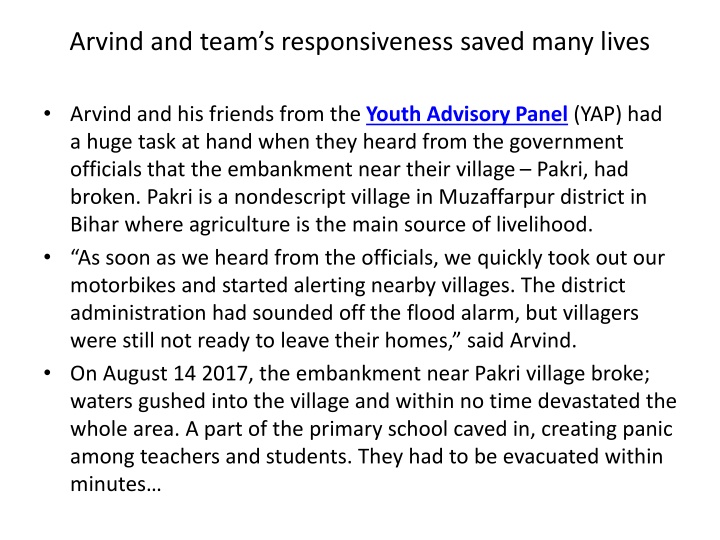 arvind and team s responsiveness saved many lives