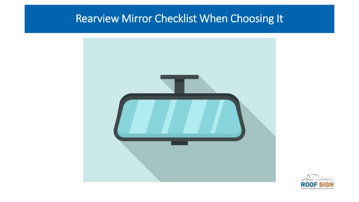 rearview mirror checklist when choosing it