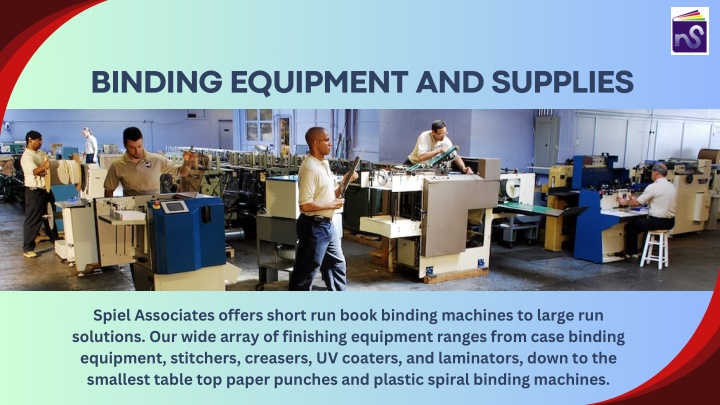 binding equipment and supplies