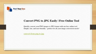 Convert PNG to JPG Easily  Free Online Tool