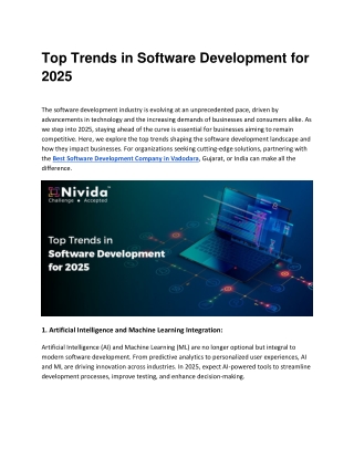 Top Trends in Software Development for 2025