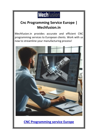 cnc programming service europe mechfusion in