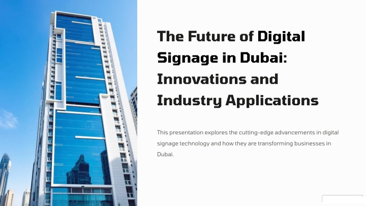 the future of digital signage in dubai