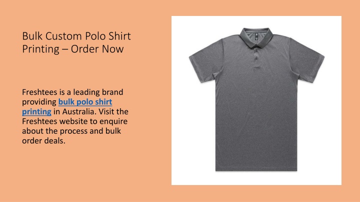 bulk custom polo shirt printing order now