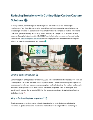 reducing emissions with cutting edge carbon