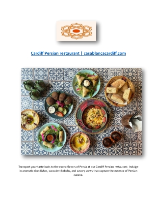 Cardiff Persian restaurant | casablancacardiff.com