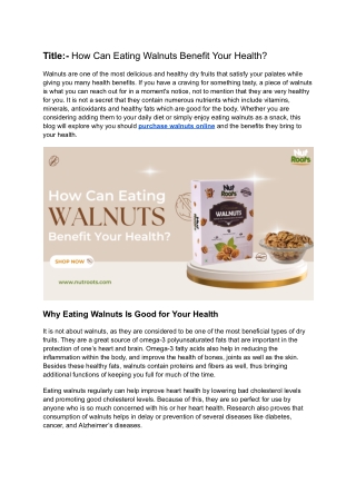 How Can Eating Walnuts Benefit Your Health_