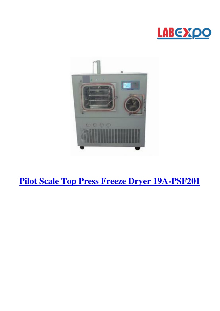 pilot scale top press freeze dryer 19a psf201