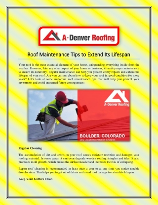 roof maintenance tips to extend its lifespan roof