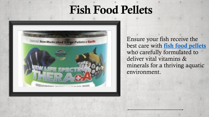 fish food pellets