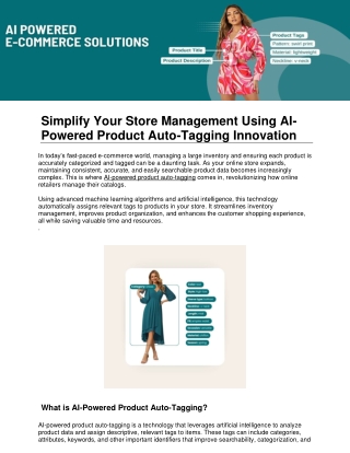 Simplify Your Store Management Using AI-Powered Product Auto-Tagging Innovation