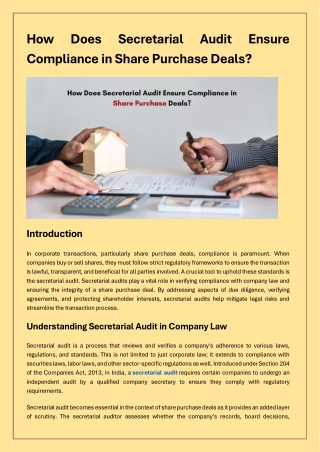 how compliance in share purchase deals
