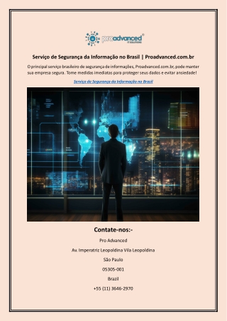 servi o de seguran a da informa o no brasil
