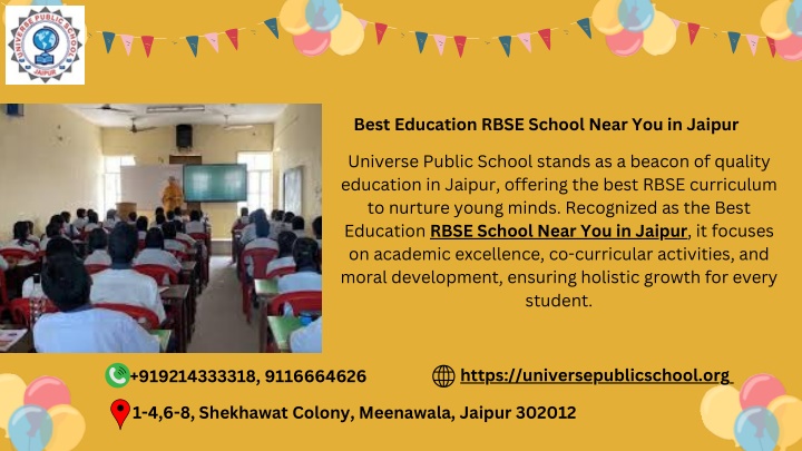 best education rbse school near you in jaipur