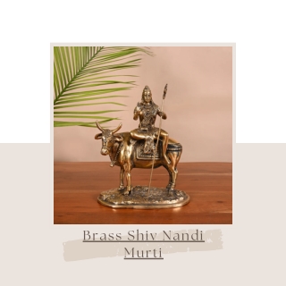 Divine Brass Shiva Nandi Murti - Embrace Serenity