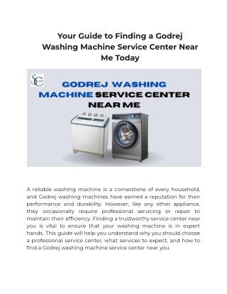 your guide to finding a godrej washing machine