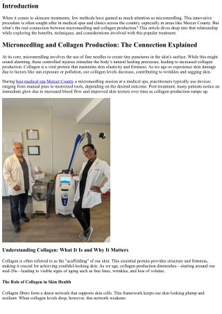 “Microneedling and Collagen Production: The Connection Explained”