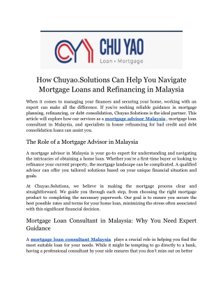 how chuyao solutions can help you navigate