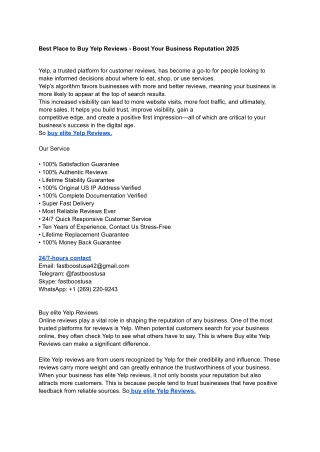 Best Place to Buy Yelp Reviews - Boost Your Business Reputation 2025