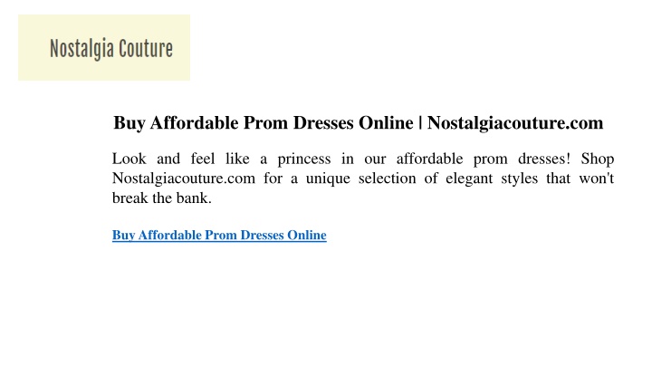 buy affordable prom dresses online