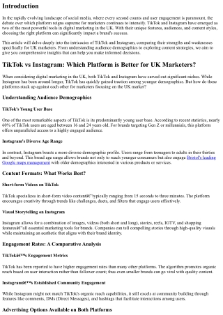 TikTok vs Instagram: Which Platform is Better for UK Marketers?