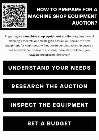 How To Prepare For A Machine Shop Equipment Auction?