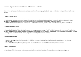 5 Essential Steps for Thermometer Calibration at Zenith Sales & Calibration