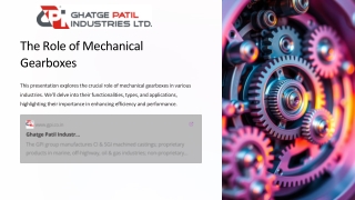 the role of mechanical gearboxes