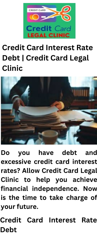 Credit Card Interest Rate Debt  Credit Card Legal Clinic