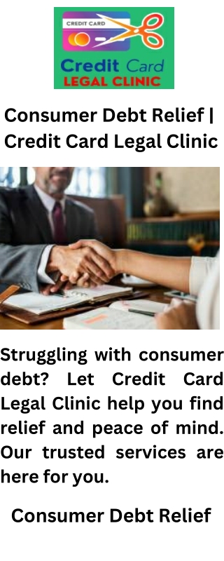 Consumer Debt Relief  Credit Card Legal Clinic