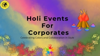 Holi Events For Corporates