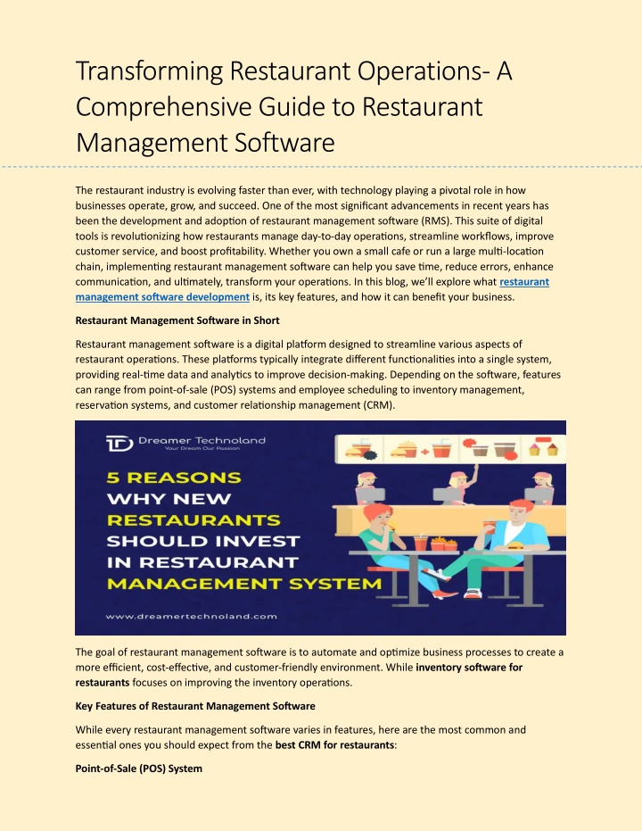 transforming restaurant operations