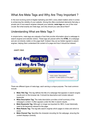 What Are Meta Tags and Why Are They Important for Your Website