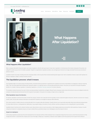 What Happens After Liquidation in the United Kingdom?