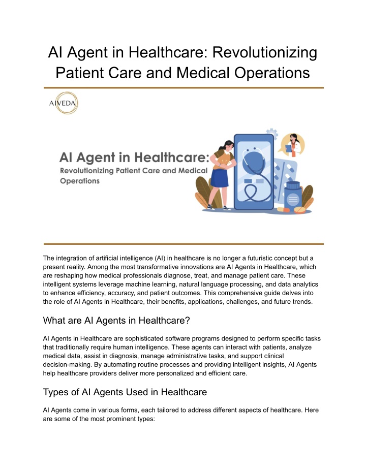 ai agent in healthcare revolutionizing patient