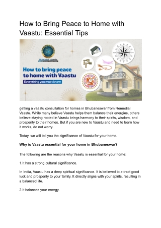 how to bring peace to home with vaastu essential