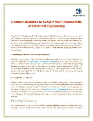 common mistakes to avoid in the fundamentals