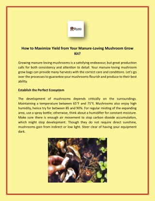 How to Maximize Yield from Your Manure Loving Mushroom Grow Kit.docx